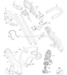 Page A Diagram and Parts List for GH500 Type 3 Black and Decker Trimmer